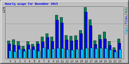 Hourly usage for November 2015